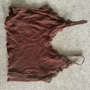 Francesca's Collections Chocolate Lace Cami